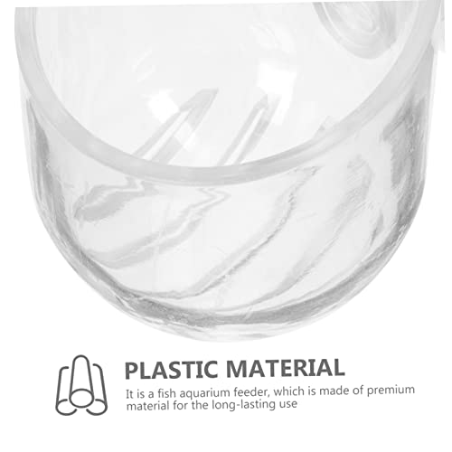 4pcs Fish Tank Feeding Cups Transparent Holder Cup Design Compact Planting Tool for Aquatic Plants Safe for Fish Tank Use