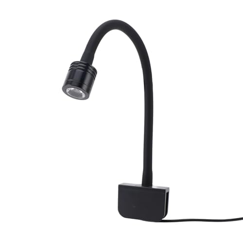 Omabeta LED Aquarium Clamp/Holder On Light High Brightness for 3‑6 Gallons Fish Tank, Small Clamp Aquarium Light for Freshwater Saltwater Aquariums, Aluminum Alloy, Silicone Soft Tube (Neutral)