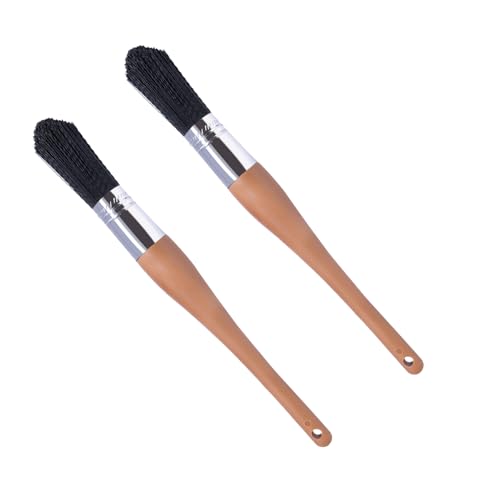Parts Cleaning Brush Home and Auto Use Parts Cleaner Brush Solvent Brush for Cleaning Auto Engine Parts, Clean Motors, Metal Parts, Machinery (Black 2pcs)