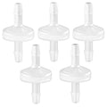 5 Packs Check Valve 1/8”(3MM) One-Way PVDF Plastic Hose Barb for Liquid Air - size: 1/8 Inch, style: 5 Pcs