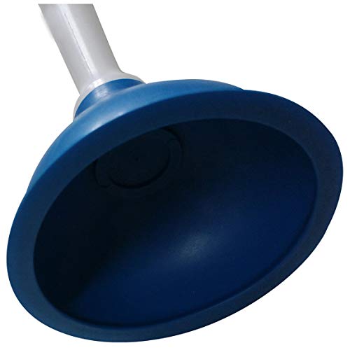 Drain Plunger, Small Hand Force Plumber Helper, Little 4 inch Cup Clog Remover, Tiny Rubber Unclogger in 9" Short Handle for Kitchen Sink, Bathroom Toilet, Shower Bath Tub (Blue) - color: Blue