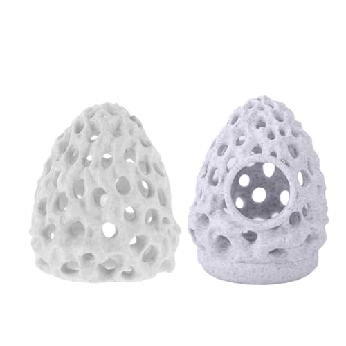Toddmomy 2pcs Shrimp House Decoration Aquarium Multi-Hole Breeding Cave Fish Tank Hideout Shelter for Shrimp and Betta Fish Tank Accessories