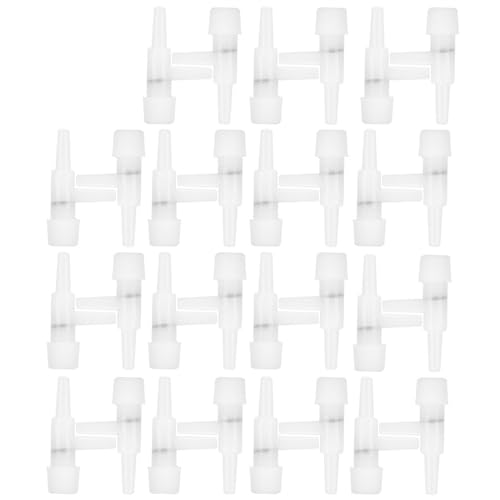 30 Pcs 4mm Plastic T-Shape Adjustable Aquarium Air Control Valve Easy Installation Air Tube Regulator for Fish Tank Oxygen Pump