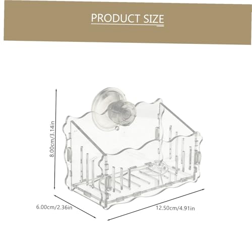 GANAZONO Aquarium Moss Holder Creative Acrylic Planter Fish Tank Plant Cup Easy Install Suction Cup