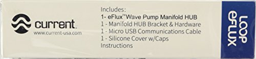 Current USA eFlux Wave Pump Blue Manifold HUB (Connects Up to 3 eFlux Wave Pumps) Control LOOP Pumps LED Indicator Light, IC Protection, Blue Silicone Splash Guard (1685)