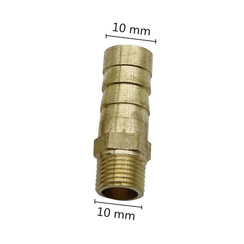 Hose Connector Adapter Brass 1/8" Female/Male Thread To 6/8/10mm Pagoda Connector Aquarium Adapter Water Hose Connector Gas Soft Tube (Color : Silver)