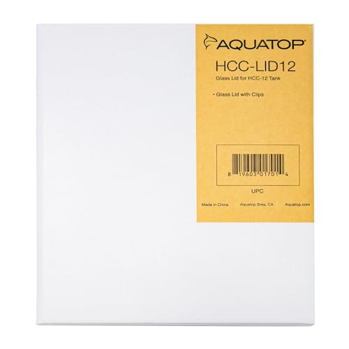 Aquatop Glass Lid and Clips for The HCC-12 Tank, 3 mm Thick 11.1 in x 8.86 in, HCC-LID12