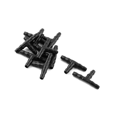 ACROPIX 10 Pcs 6mm Dia 3 Ways T Shape Airline Air Tube Connectors for Aquarium Car Parts