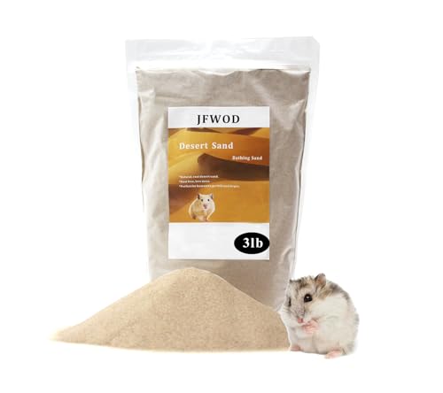 Hamster Bath Sand, 3lb Dust Free Desert Sand or Potty Litter Sand for Hamster Chinchillas Gerbil Syrian Mice Small Animals(Beige) - color: Beige, size: 3lb