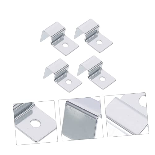 MERRYHAPY 4pcs Lid Support Racks for Fish Tanks Practical Aquarium Cover Clips for Heat Preservation Compatible Turtle and Pet Glass Tanks Elegant Design for Various Aquariums