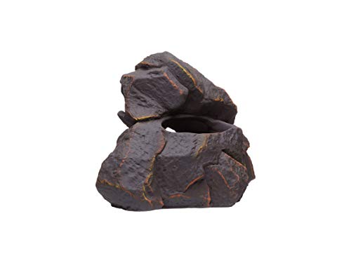 Aquarium Ceramic Decorations Cave Betta Stone Decor - Aquarium Fish Tank Hideway Decor for breeding Cichlids Plecos Betta Toys Hideout (Magma Rock)