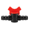 3/4" Plastic Line Hose Barbed Ball Valve Shut-Off Switch With Hose Barb Water Flow Control Connector for Aquarium Garden Micro Irrigation(1/2'') - size: 1/2''