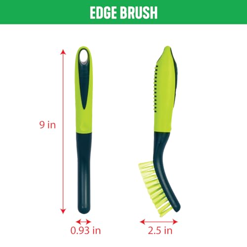 Pine-Sol Scrub Brush Set - Long Handle Cleaning Brushes with Heavy Duty Bristles and Comfort Grip - Scrubbers for Kitchen, Household, and Dishwashing, 5 Pieces - size: 5 Piece Set