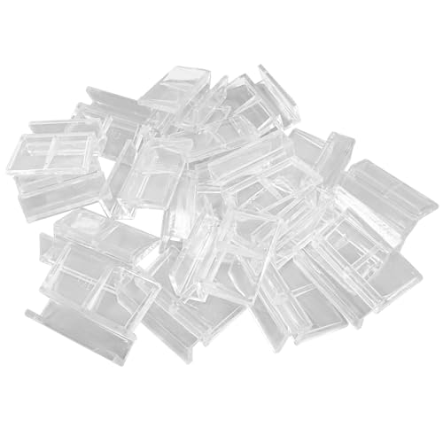 Hordion 20pcs Aquarium Lid Clip, 10mm Clear Acrylic Fish Tank Lid Holder Aquarium Glass Cover Clips for Rimless Aquarium Fish Tank