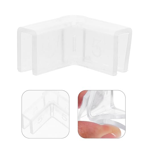 Toddmomy 10pcs 90-Degree L-Shaped Silicone Fish Tank Corner Protectors, 5mm Aquarium Edge Guards, Bumpers for Furniture and Safety, Replacement Corner Guards for Home Use