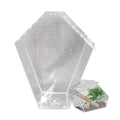 Coffin Shaped Jumping Spider Enclosure 9.5”x7.5”x5” Tarantula Enclosure Reptile Terrarium w/Sliding Magnetic Door. Great Reptile Tank Acrylic Aquarium Spider Box for Terrestrial or Arboreal Animal. - size: Coffin Jumping Spider Enclosure 9.5"x7.5"x5"