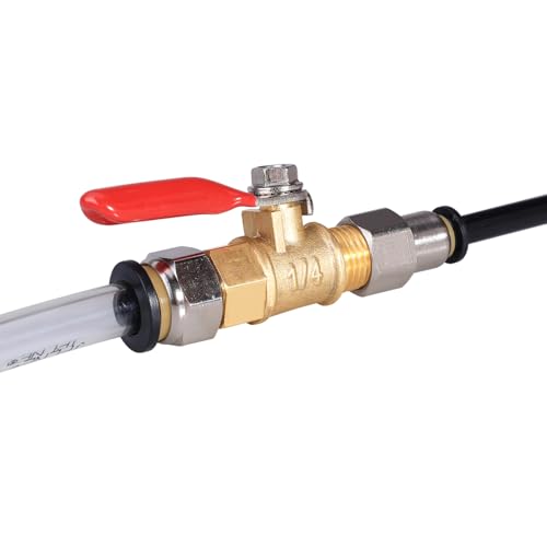 1/4 Inch Valve Npt Air Compressor Brass Heavy Duty Valve Male and Female Shut off Switch 1/4 NPT Thread Pipe Fitting (Male x Female 3PCS) - color: Male x Female 3PCS