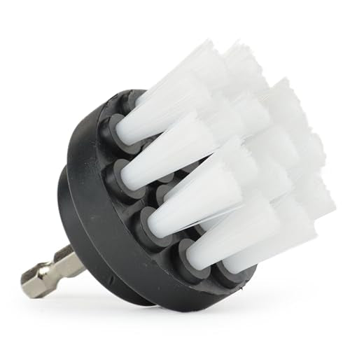 Cleaning Supplies - Scrub Brush - Car Detailing Products - Detailing Brush - Wheel Brush - Carpet Cleaner - Upholstery Cleaner - Drill Brush - Soft Bristle Brush - Aluminum - Car Cleaning Detail Brush - color: White