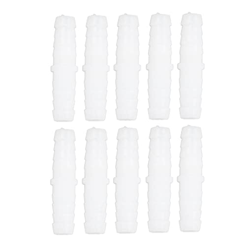 Plastic Hose Barb Fittings, Durable PE Straight Connectors for Secure Hose Connections in Aquariums Labs and Irrigation Systems 10Pcs 9-9mm Size - size: 9-9mm straight through