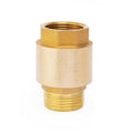 ChillWaves Brass In-Line Spring Check Valve DN15 1/2" Male x 1/2" Female Thread, One-Way Non-return Vertical Check Valve for Backflow Prevention(1-PACK) - size: 1/2" Male x 1/2" Female(DN15), style: PACK OF 1
