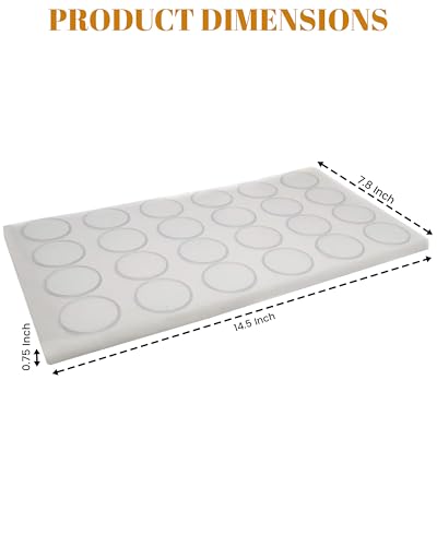 Novel Box Gem Jars 24 Large Size Gemstone tray | White Tray Foam Sheet 14.5X7.8X0.75 | Jewelry Display Rock Storage Box Insert | Gemstone display Trays for Collectibles - color: White Foam Liner with 24 Gem Jars
