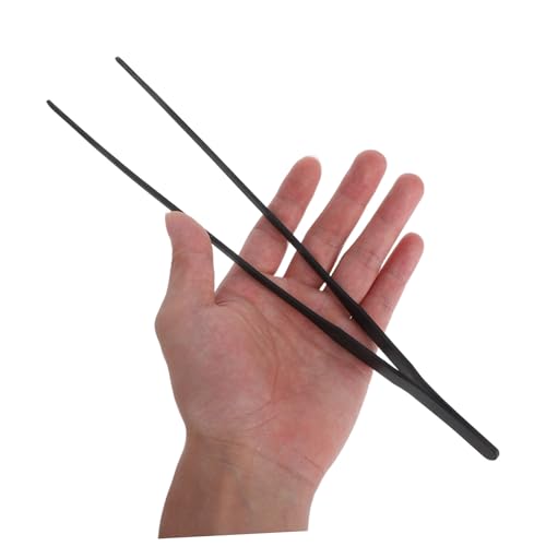Mipcase 4pcs Stainless Steel Aquarium Tweezers Long Reach Fish Tank Planting Tools Curved Straight Tips