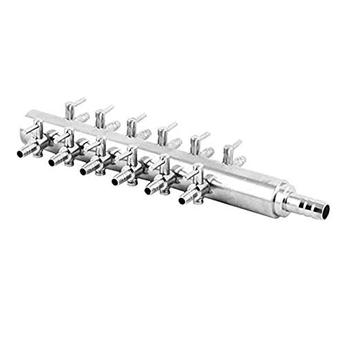 Aquarium 12 Way Inline Manifold Air Flow Pump Tubing Splitter Lever Control Valve - size: 12 Ways