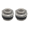 Stainless Steel Bulkhead Fitting 1/4" NPT Female Bulked Coupler Thru-bulk Tank Fitting Connector (pack of 2) - size: 1/4" NPT Female to 1" Length