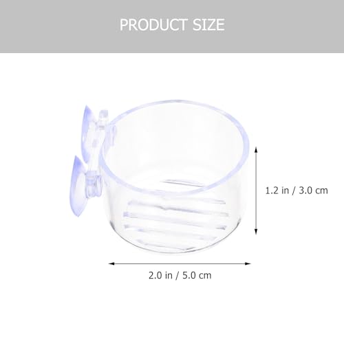 Mipcase 4Pcs Aquarium Plant Holders with Suction Cups Compact Fish Tank Feeder Cups for Bloodworm Shrimp Feeding Durable Aquarium Accessories for Aquatic Plant Pots