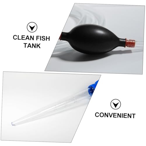 Toyvian Aquarium Water Changer and Faeces Cleaner Set Mini Manual Siphon Gravel Vacuum with Hose Suitable for Aquarium Water Replacement and Random Color