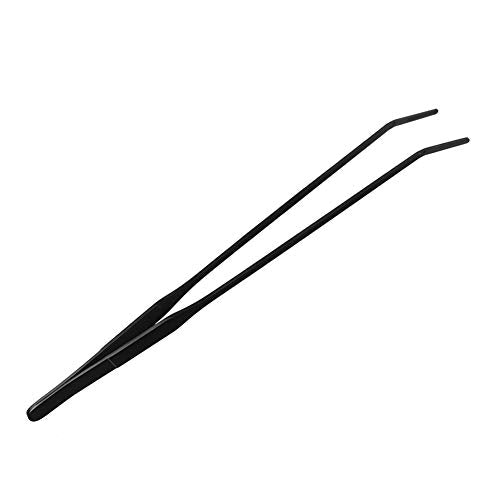 Aquarium Scissors Tweezers Stainless Steel Sharp Trimming Tools for Water Plants Maintenance in Fish Tank Landscape Tank 4 Pieces Set (Bent clamp)