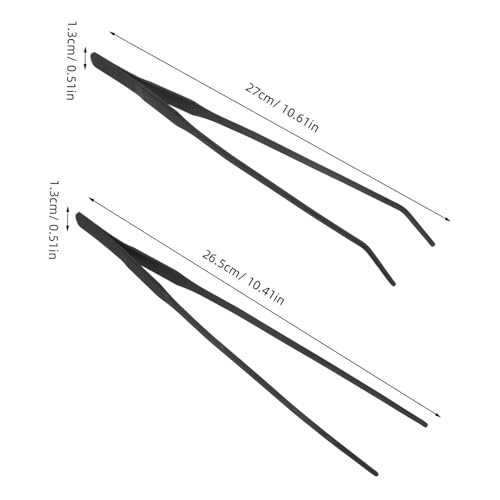 4pcs Aquarium Tweezers Set Stainless Steel Feeding Tongs for Fish Tank Maintenance Curved and Straight Tools for Aquascaping and Reptile Feeding