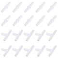 Pawfly 20 Pack Aquarium Air Valve Connector White Plastic Inline Tubing, 3-Way T & Straight - color: 2 Kinds(20 Pack)
