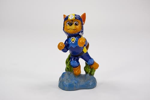 Penn-Plax Officially Licensed Paw Patrol Aquarium Ornament – Chase – Mini Size