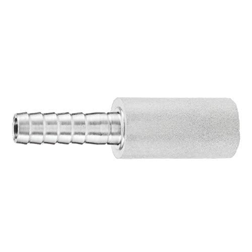 Stainless Steel Aeration Stone, 0.5 Micron Diffusion Stone with 1/4" Hose Barb, Stainless Steel Aeration Oxygenation Stone Carbonating Stone for Home Brewing Beer (Pack of 2) - size: Without thread