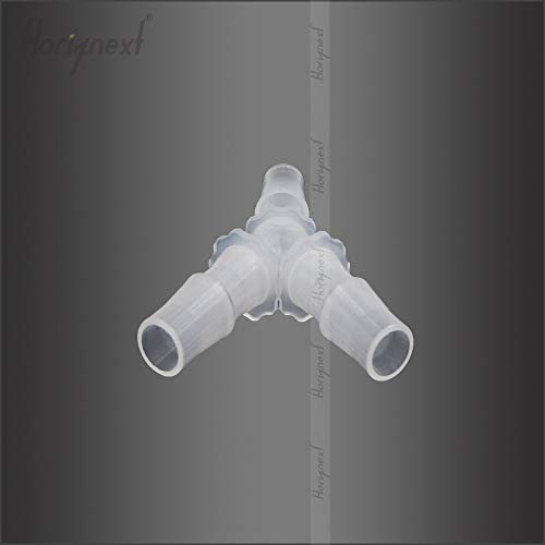 plastic 7/16" Y shape 3 way barbed connector for air hose, water pipe pp polypropylene barb fitting. (Pack of 20 pcs) - style: 20pcs, 7/16" O.D.