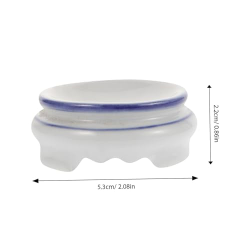 Crystal Ceramic Stand for Home Decor Elegant Table Display Base for Office Living Room Sturdy Stylish Ceramic Base for Artistic Showcase