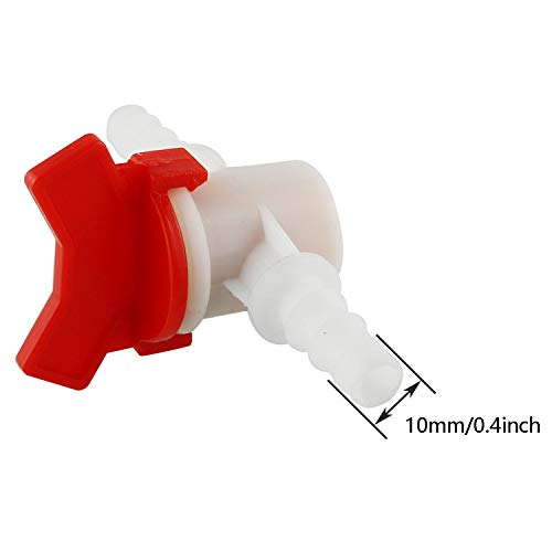 DGZZI Barbed Ball Valve 2PCS 3/8-Inch ID In-Line Ball Valve Shut-Off Switch with Hose Barb for Drip Irrigation and Aquariums White - size: 3/8 Inch