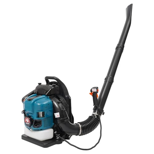 Backpack Leaf Blower 75.6CC 4 Stroke Backpack Gas Powered Leaf Blower with 1.9L Fuel Tank, Grass Lawn Blower Air Cooling Gasoline Blower for Sand, Gravel, Snow, Yard, Leafs