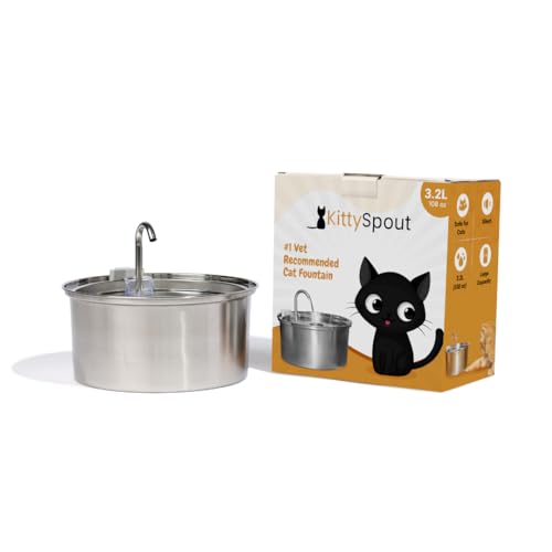 KittySpout Cat Water Fountain Filters for 108oz/3.2L… (6 Month Supply: 12 Filters & 12 Sponges)