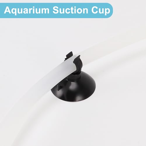 Aquarium Suction Cup, Aquarium Sucker Clip, Suction Cups Airline Tubing Holder, Fish Tank Accessories for Aquarium Fish Tank, Black, 0.39" 20 Pcs 20 Pcs