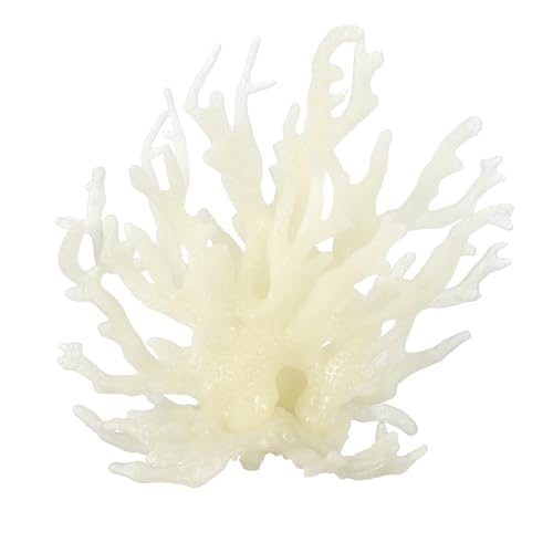 Aquarium Coral Decoration, Fish Tank Decorations Fish Tank Coral Ornaments, 4.9x2x4.3 Inch, (Glowing Beige, 1 Pcs), Intended for Aquarium Landscaping Decor - color: Glowing Beige, size: 4.9x2x4.3 Inch