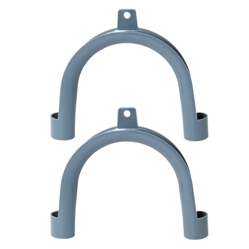 2PCS U-Shaped Drain Pipe Hooks Washing Machine Hose Bracket with Hanging Holes Gray 14x12mm Plastic Sink Drain Accessories Aquarium Drain Hose Attachments