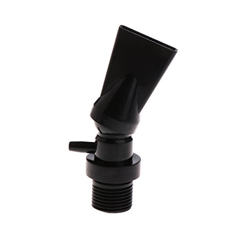 Outlet Nozzle, Aquarium Tanks Outlet Water Outflow Pipe Connector Filter Accessories Duckbill Nozzle Rotatable - Black