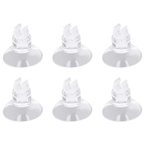 MroMax Aquarium Suction Cup Clips Airline Tubing Hose Heater Clips Clamps Holder for Fish Tank Clear 4mm to 6mm 6Pcs - size: 6pcs 4mm to 6mm