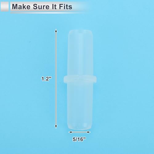 5 Pcs Plastic Hose Barb Fitting 5/16" Stright Barb Hose Connector Clear PP - size: 5/16"
