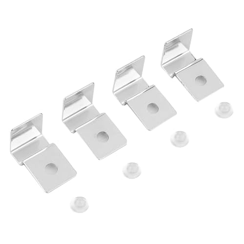 SUNGOOYUE Aquarium Glass Lid Support Stainless Steel Fish Tank Lid Clips 4Pcs 5mm Cover Bracket Holder for Aquarium Fish Tank Easy Glass Cover Placement and Stable Fit (5mm (4 Pieces/Set)) - size: 5mm (4 pieces/set)