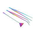 VICASKY 3-Piece Stainless Steel Aquarium Tools Set Colorful Titanium Coated Tweezers Spatula and Scissors for Aquascaping and Aquarium Maintenance
