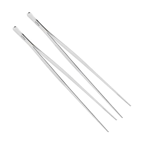Küchenprofi 12-Inch Tweezer Tongs in 18/10 Stainless Steel, Pack of 2 - size: 12 Inch (Pack of 2)