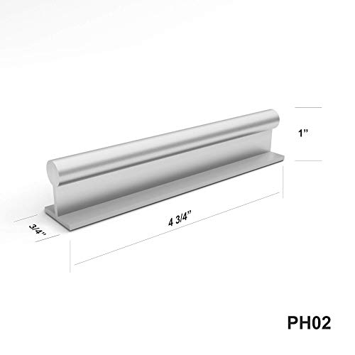 HRX Self-Adhesive Edge Fingerpull Door Handle - Easy to Install Screwless Peel and Stick on Glass, Wood, Metal, Plastic - Sliding Doors Knob for Kitchen Fronts, Drawers & Dressers Panels - 2 Pack - color: Clear Anodized